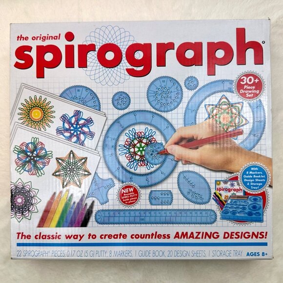 The Original Spirograph 30+ Piece Drawing Set 2016 Hasbro Kahootz Complete - Picture 2 of 8
